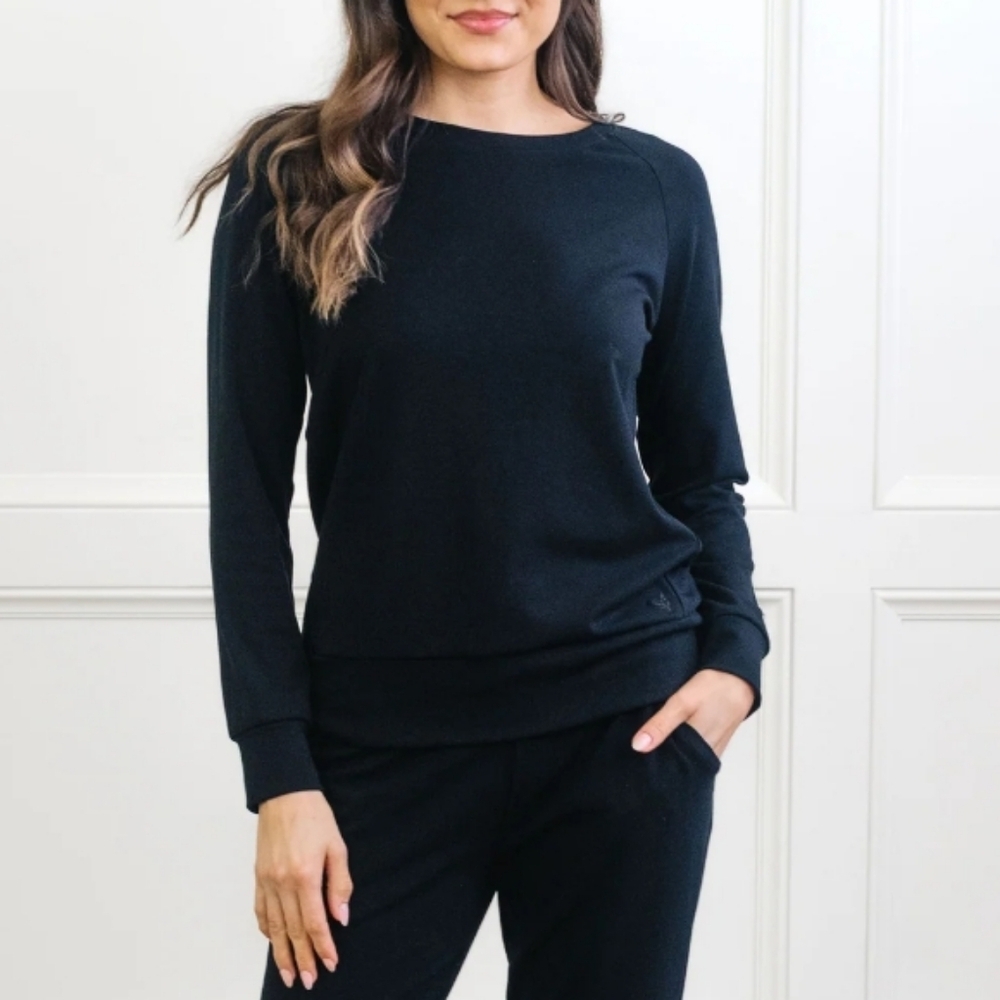 Cozy Earth Brushed Bamboo Pullover Crew Sweatshirt